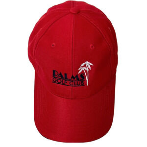 Palms Golf Club Baseball Cap Hat Red Adjustable Imperial